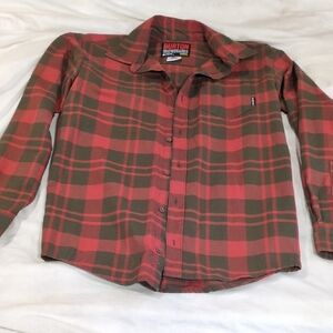 Burton Snowboards DryRide “MB REPEL FLANNEL” Plaid Long Sleeve Shirt -Small